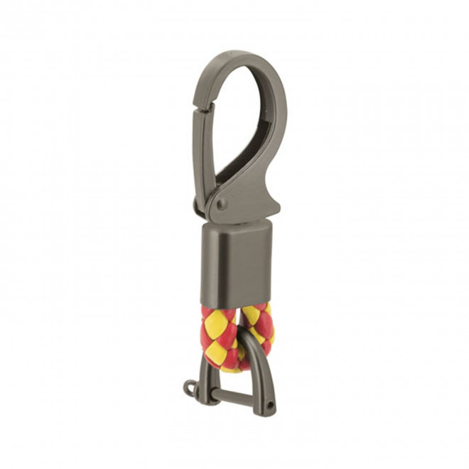PORTE CLE CORDE MOUSQUETON PERSONNALISABLE 'MOUSCORDA' - jaune