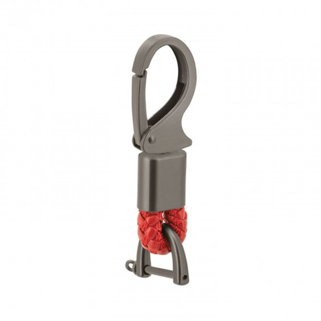 PORTE CLE CORDE MOUSQUETON PERSONNALISABLE 'MOUSCORDA' - rouge