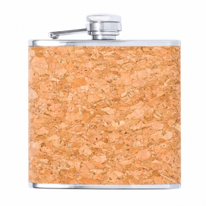 FLASQUE 170ML EN INOX ET LIEGE PERSONNALISABLE 'GUDY CORK' - brun