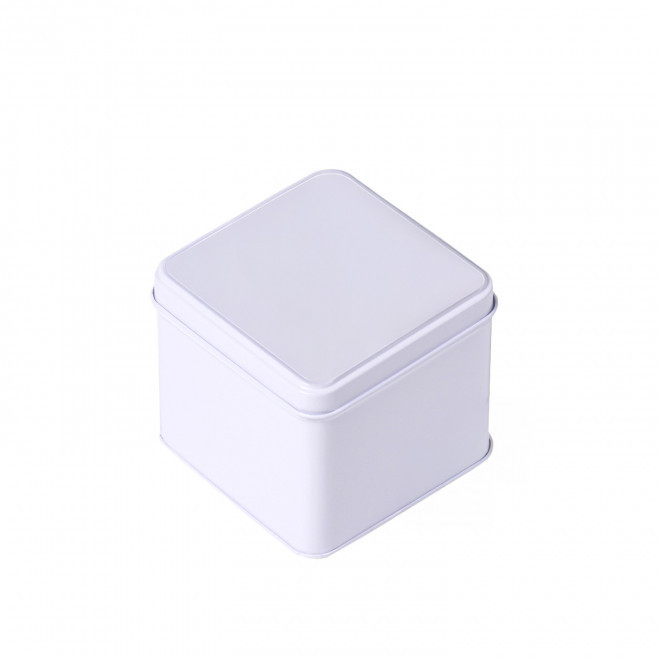 BOITE METAL SOUVENIR PERSONNALISABLE 'VALTO CUBE' - blanc