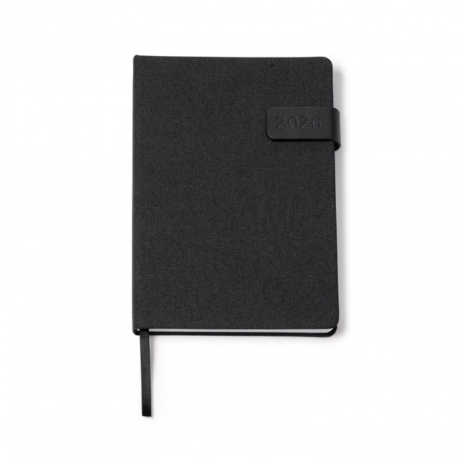 AGENDA JOURNALIER PERSONNALISE 'JUSTINE' - noir