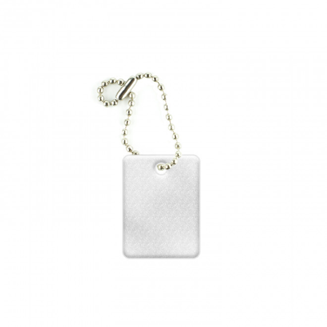 PORTE-CLE REFLECHISSANT NORME PERSONNALISABLE 'SIMI' - gris