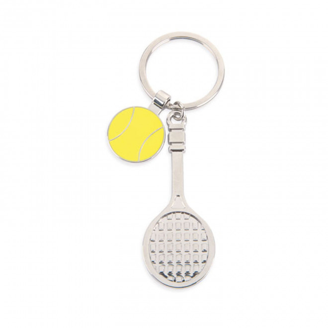 PORTE CLE EN METAL PERSONNALISABLE 'METALO PADELBALL' - argenté
