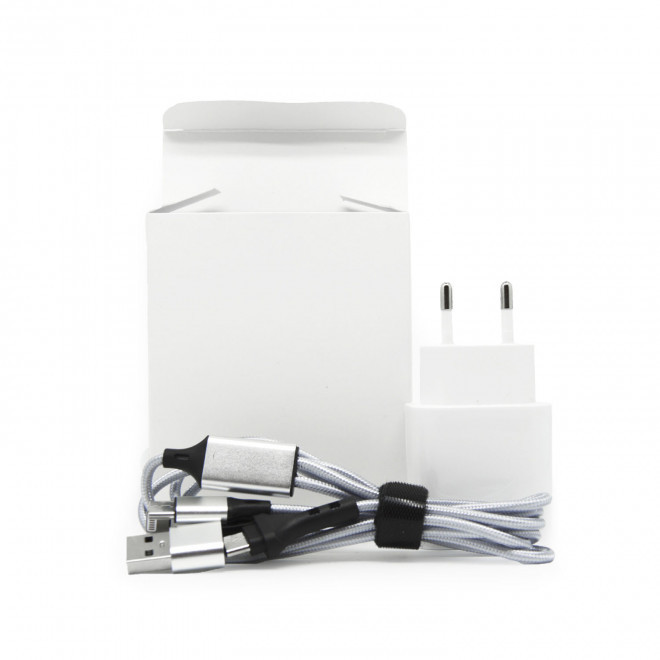 KIT PRISE ET CABLE PERSONNALISABLE 'IDEAL' - blanc