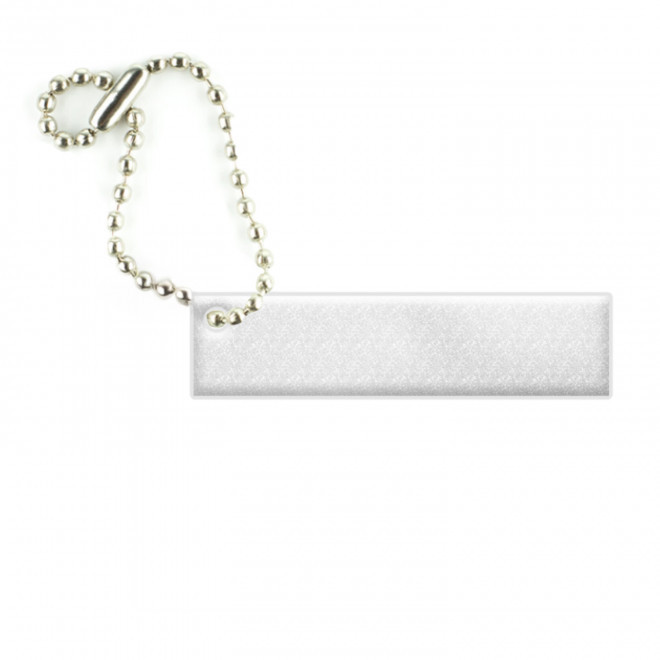 PORTE-CLE REFLECHISSANT NORME PERSONNALISABLE 'SIMI' - gris