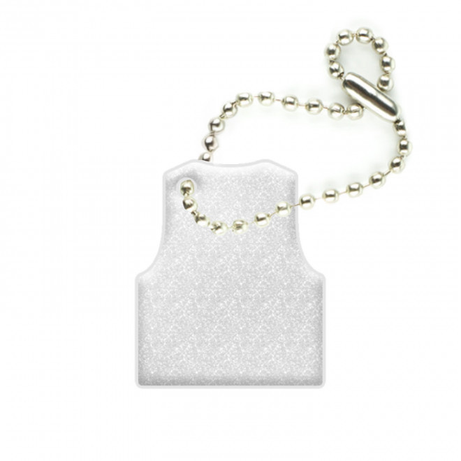 PORTE-CLE REFLECHISSANT NORME PERSONNALISABLE 'SIMI' - gris