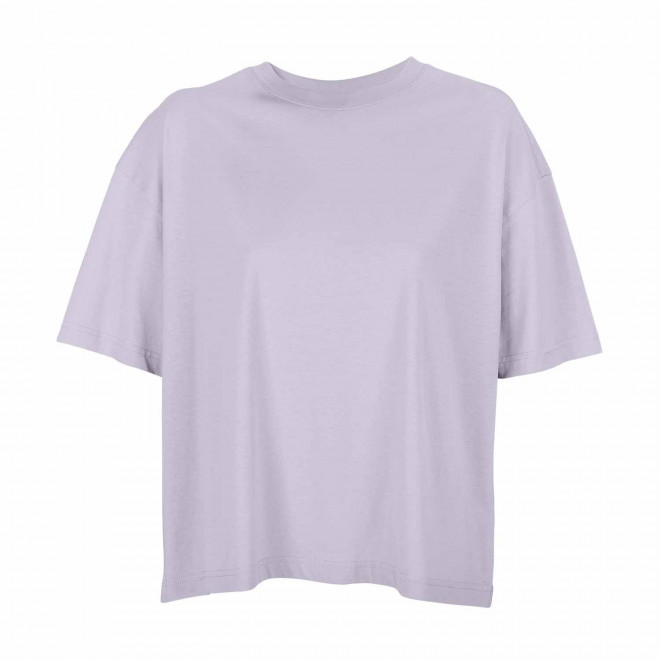 TEE-SHIRT OVERSIZE FEMME PERSONNALISABLE  'BOXY' - lilas