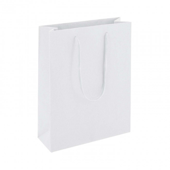 SAC CADEAU PERSONNALISE 15.5x21x6 'KARTELOS' - blanc