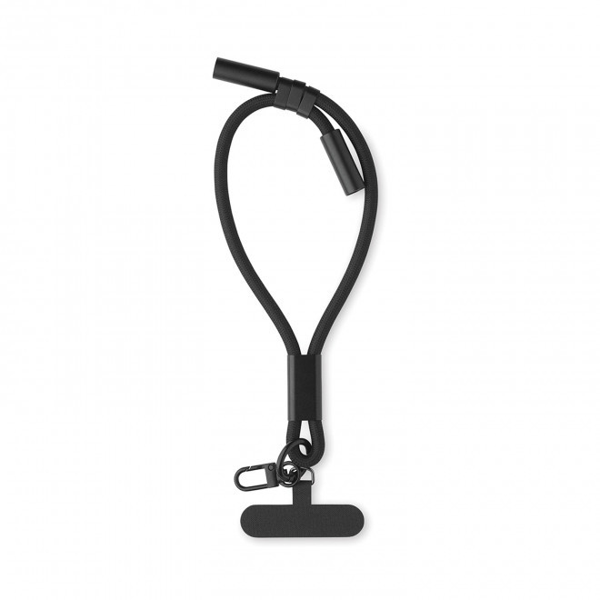 LANIERE POIGNET CHARGEUR PERSONNALISABLE 'PUNTA' - noir