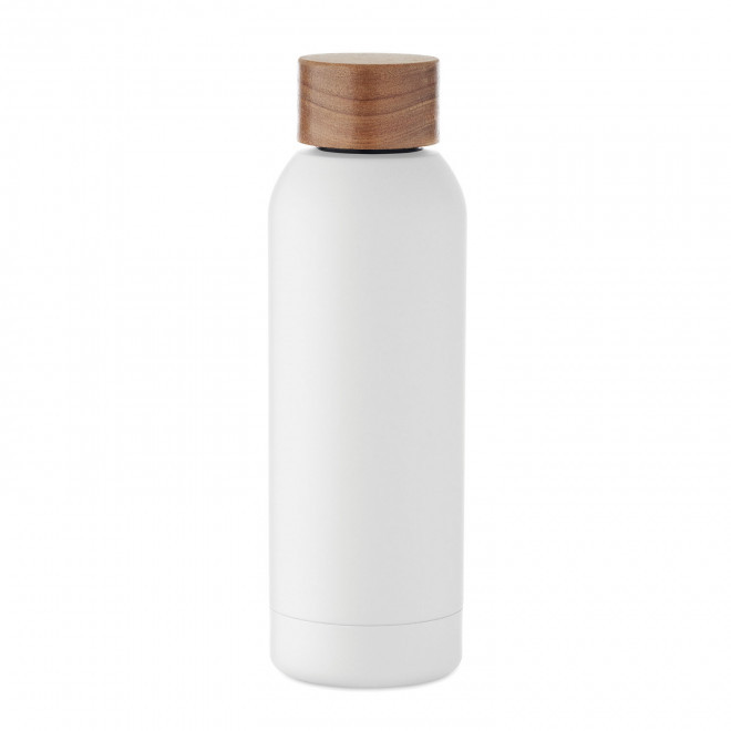 BOUTEILLE ACIER RECYCLE 700ML PERSONNALISABLE 'SERGEI' - blanc
