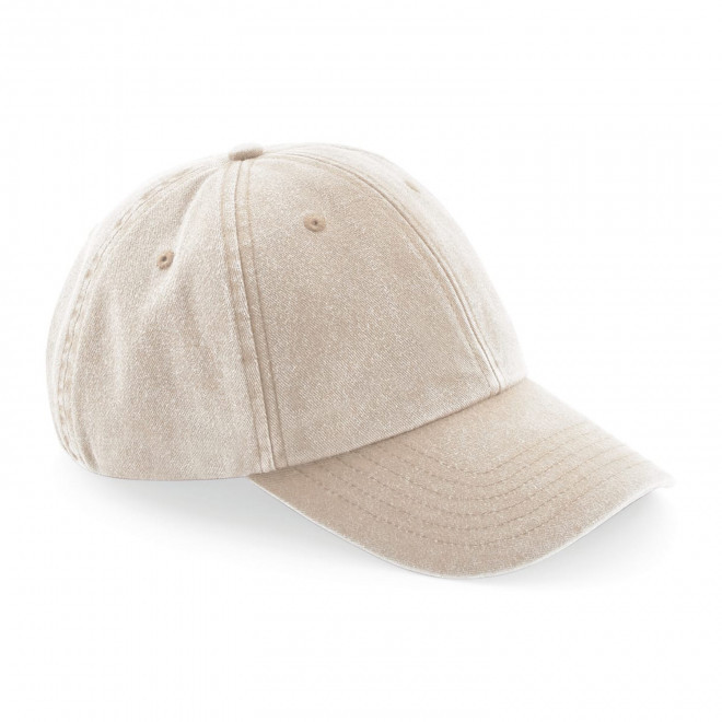 CASQUETTE VINTAGE PROFIL BAS PERSONNALISABLE 'KAPICA' - beige