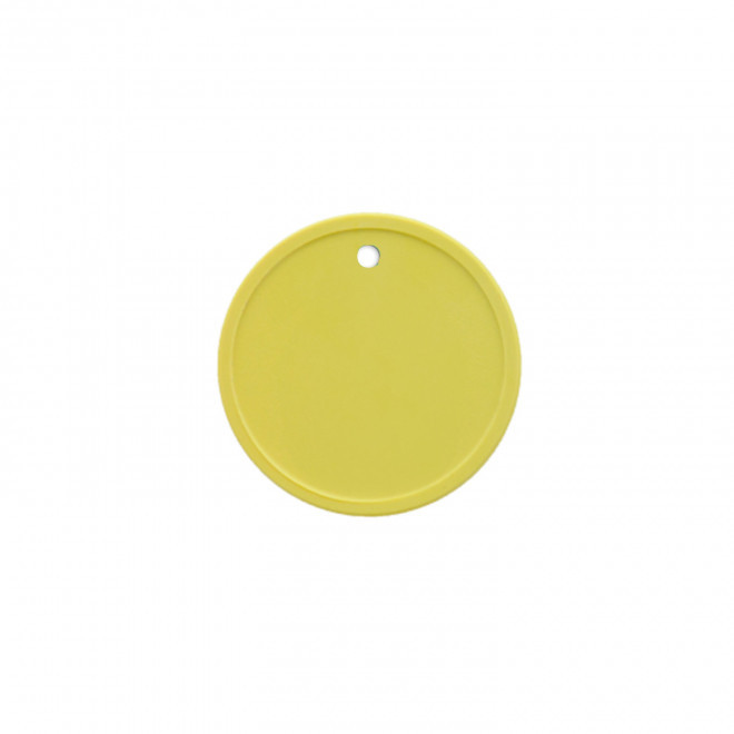 JETON PERSONNALISE EN PLASTIQUE PERCE GRAVE 'MONNET' - jaune