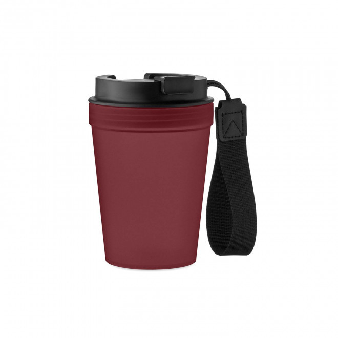 MUG SIMPLE PAROI PLASTIQUE 300ML PERSONNALISABLE 'MALTEAS' - bordeaux