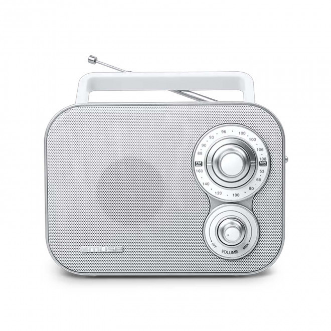 RADIO PORTABLE PERSONNALISABLE 'VINGAGE' - blanc