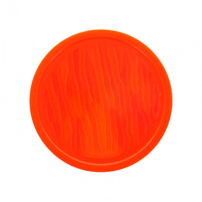 JETON EN PLASTIQUE GRAVE PERSONNALISABLE 'MONNET' - rouge orange