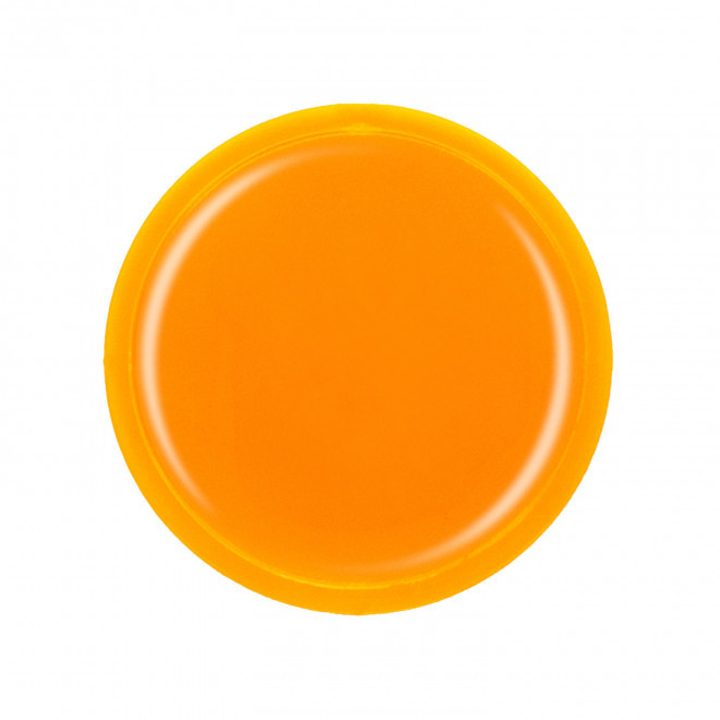 JETON EN PLASTIQUE GRAVE PERSONNALISABLE 'MONNET' - orange transparent