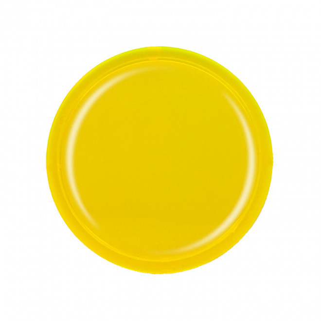 JETON PERSONNALISE EN PLASTIQUE PERCE GRAVE 'MONNET' - jaune transparent