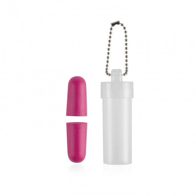 PORTE CLES BOUCHONS ANTI BRUIT PERSONNALISABLE 'SILENTO' - fuchsia