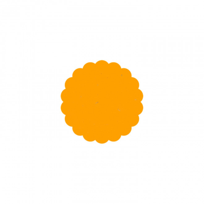 JETON DE FETES ET MANEGE PERSONNALISABLE 'FUNZY DENTELE' - orange fluo