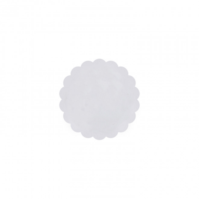 JETON DE FETES ET MANEGE PERSONNALISABLE 'FUNZY DENTELE' - blanc