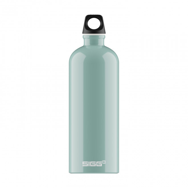 GOURDE EN ALUMINIUM SIGG 1L PERSONNALISABLE 'TRAVELLER' - turquoise brillant