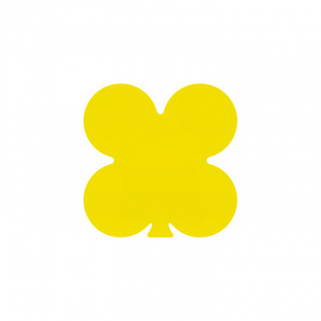 JETON DE FETES ET MANEGE PERSONNALISABLE 'FUNZY TREFLE' - jaune