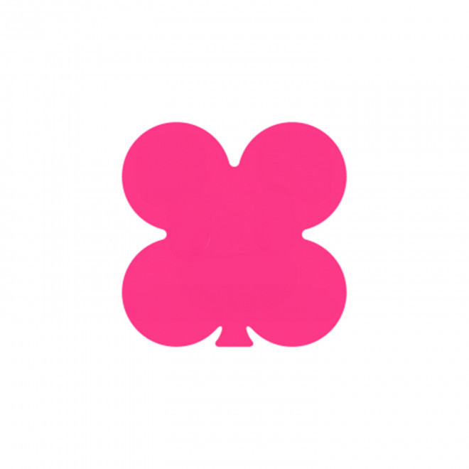 JETON DE FETES ET MANEGE PERSONNALISABLE 'FUNZY TREFLE' - rose fluo