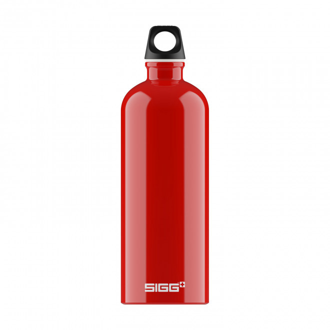 GOURDE EN ALUMINIUM SIGG 1L PERSONNALISABLE 'TRAVELLER' - rouge brillant