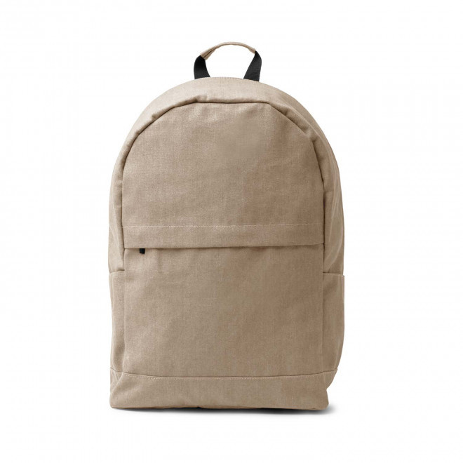 SAC A DOS ANTIVOL COTON RECYCLE PERSONNALISABLE 'TITURO' - beige