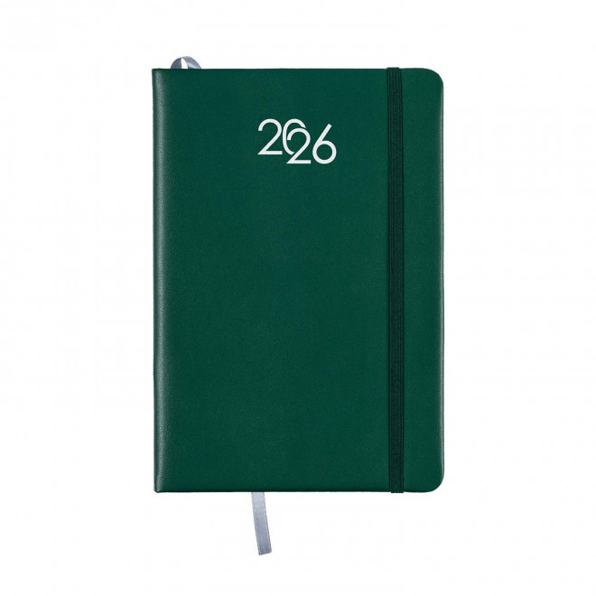 AGENDA JOURNALIER PERSONNALISABLE EN PU 'MARCHO' - vert