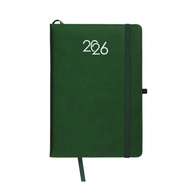 AGENDA JOURNALIER PERSONNALISABLE PU THERMOCOLLE 'LUGGI' - vert