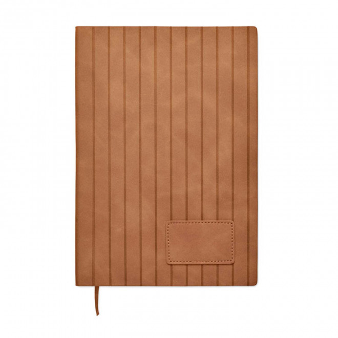 CARNET PERSONNALISABLE A5 PU PATINE 'CHARLIE' - marron