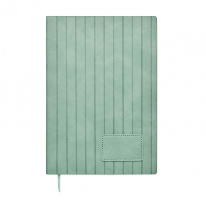 CARNET PERSONNALISABLE A5 PU PATINE 'CHARLIE' - vert menthe