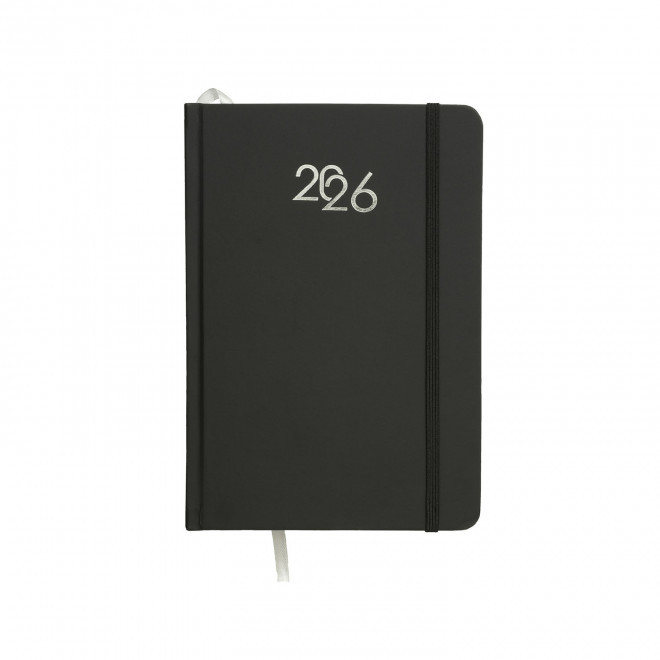 AGENDA JOURNALIER PERSONNALISABLE CARTON COLORE 'SEPTI' - noir