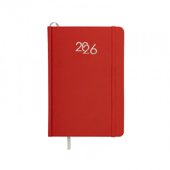AGENDA JOURNALIER PERSONNALISABLE CARTON COLORE 'SEPTI' - rouge