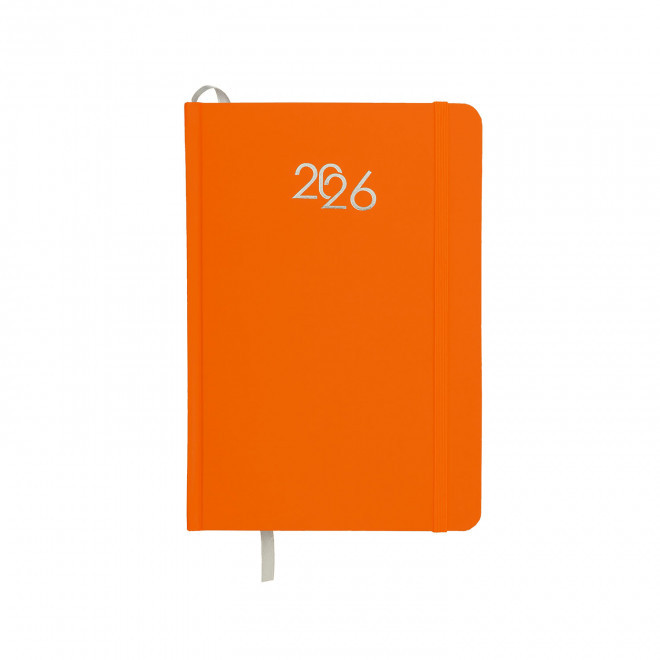 AGENDA JOURNALIER PERSONNALISABLE CARTON COLORE 'SEPTI' - orange