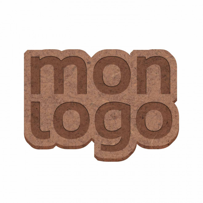 DESSOUS DE VERRE PERSONNALISABLE EN BOIS 'IRWIN' - brun