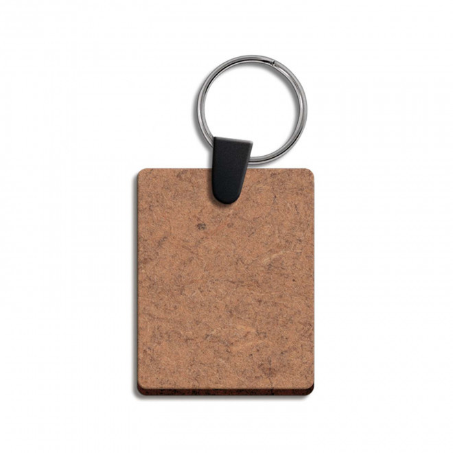 PORTE CLE EN BOIS PERSONNALISE SUR MESURE 'IRWIN 2CM' - brun
