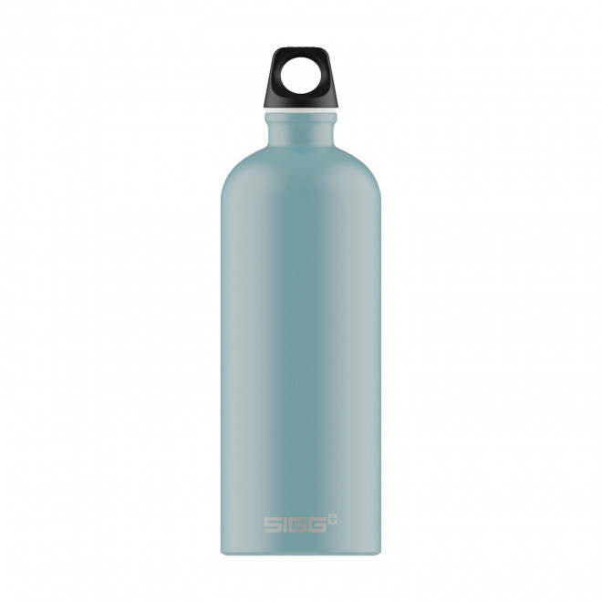 GOURDE EN ALUMINIUM SIGG 1L PERSONNALISABLE 'TRAVELLER' - bleu clair mat