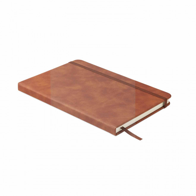CARNET A5 PU RECYCLE PERSONNALISABLE 'MARCO' - marron