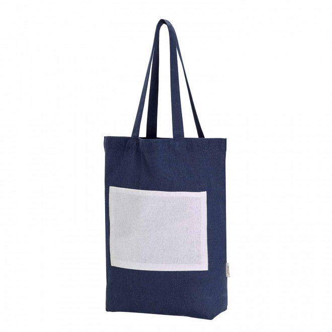 SAC SHOPPING BI COULEUR PERSONNALISABLE 'SKYPO' - noir