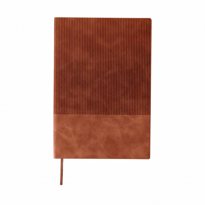 CARNET A5 EN PU RECYCLE PERSONNALISABLE 'POLUX' - brun