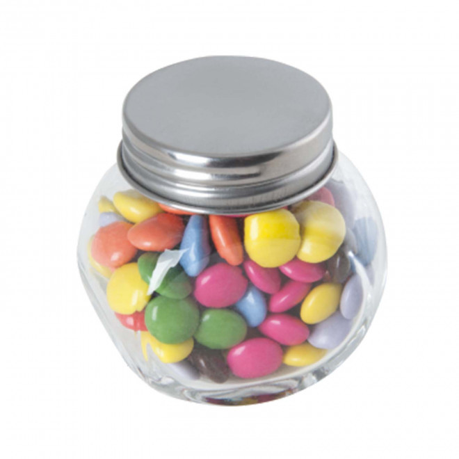 BONBONNIERE DE BONBONS PERSONNALISABLE 'YAMA' - argenté