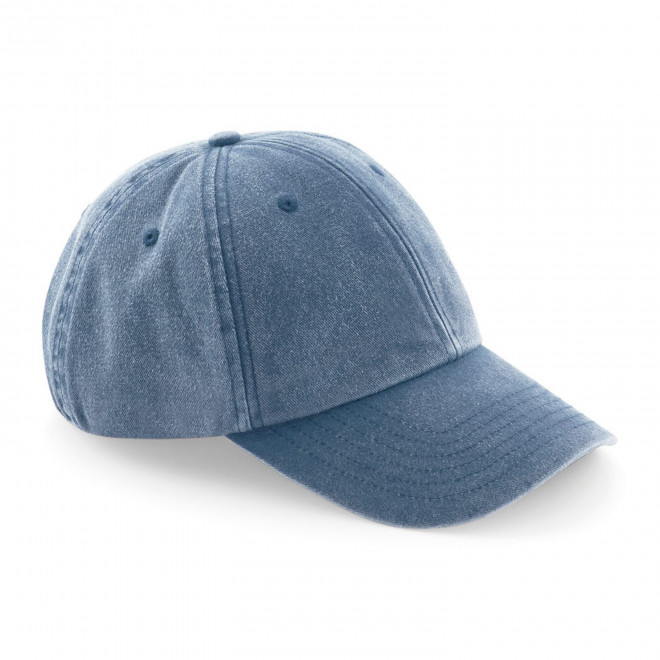 CASQUETTE VINTAGE PROFIL BAS PERSONNALISABLE 'KAPICA' - bleu jean