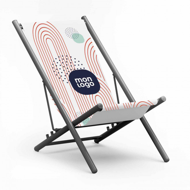 CHILIENNE PERSONNALISABLE EN ALUMINIUM 'TORMEY' - gris