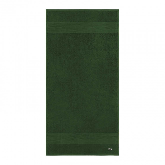 SERVIETTE 50X100CM LACOSTE PERSONNALISABLE 'LE CROCO' - vert
