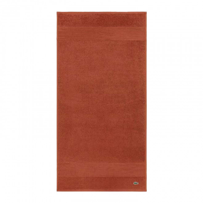 SERVIETTE 50X100CM LACOSTE PERSONNALISABLE 'LE CROCO' - terracotta
