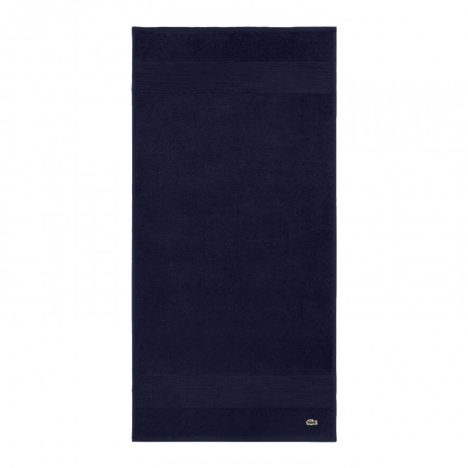 DRAP DE BAIN LACOSTE PERSONNALISABLE 'LE CROCO' - bleu marine