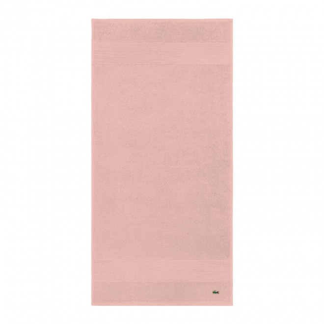 DRAP DE BAIN LACOSTE PERSONNALISABLE 'LE CROCO' - rose