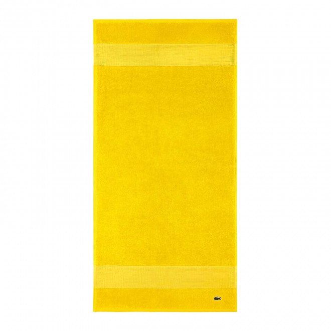DRAP DE BAIN LACOSTE PERSONNALISABLE 'LE CROCO' - jaune